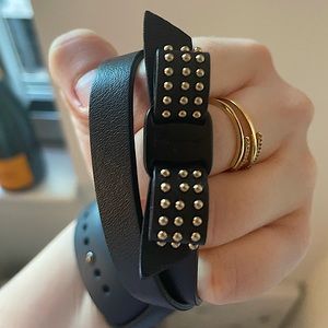 Ferragamo Black Wrap Bracelet